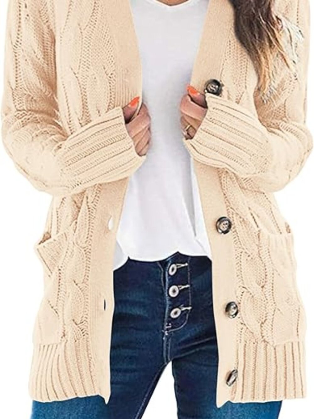 Women's Cable Knit Cardigan Sweaters Fall